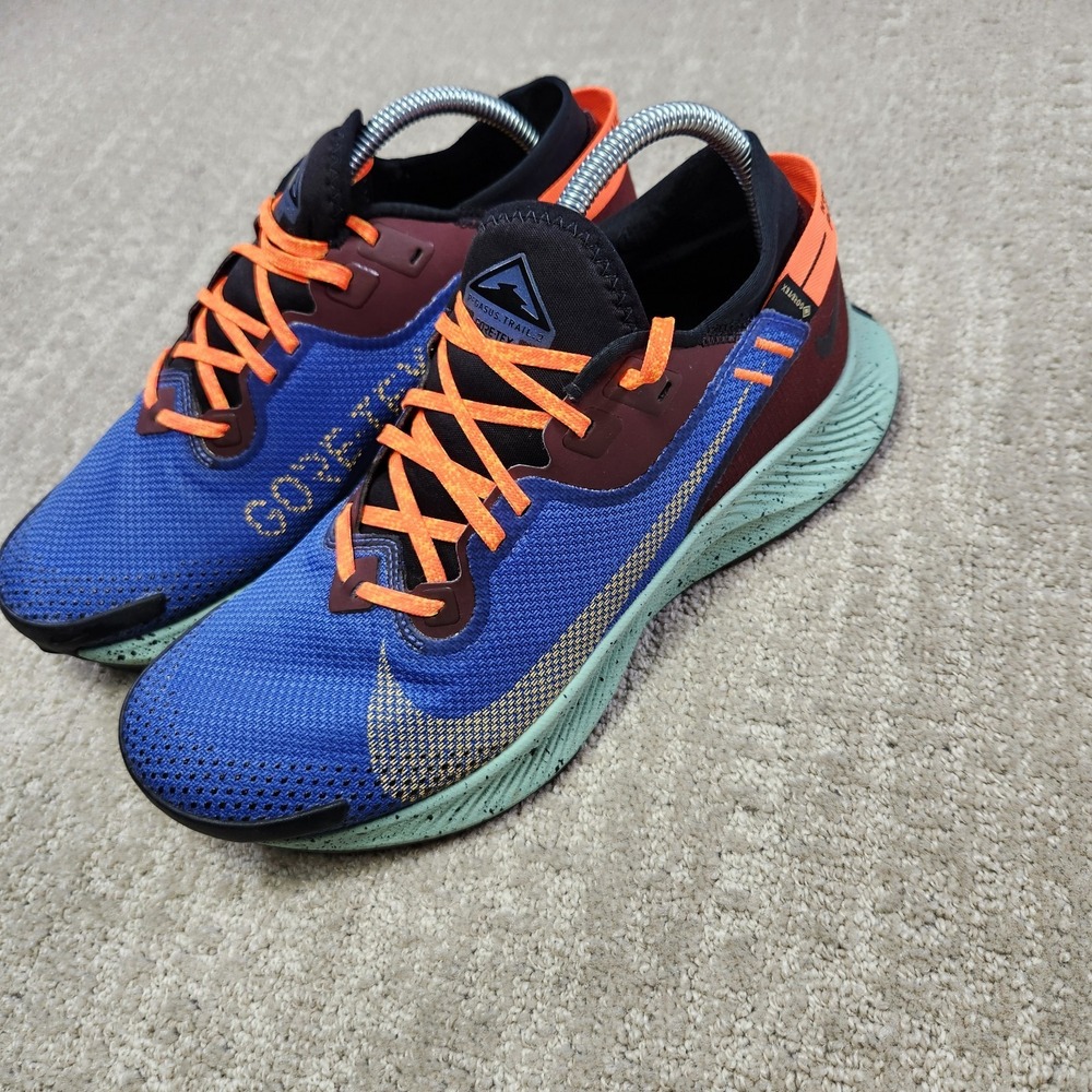 Nike Pegasus Trail 2 GTX Mystic Goretex Shoes Women 10 CU2018-600 Gorpcore Blue